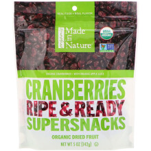 Made in Nature, Bio-Getrocknete Cranberries, mit Bio-Apfelsaft, 5 Unzen (142 g)