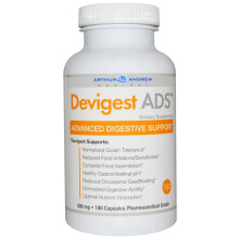 Arthur Andrew Medical - Devigest ADS Advanced Digestive Support Relief for Lactose Intolerance and Casein Sensitivities Vegan Non-GMO 180 Ca