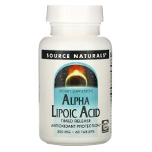 Source Naturals, Alpha-Liponsäure, Zeitverzögerte Freisetzung, 300 mg, 60 Tabletten