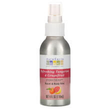 Aura Cacia, Aromatherapie-Sprühnebel, Mandarine & Grapefruit, 4 fl oz (118 ml)