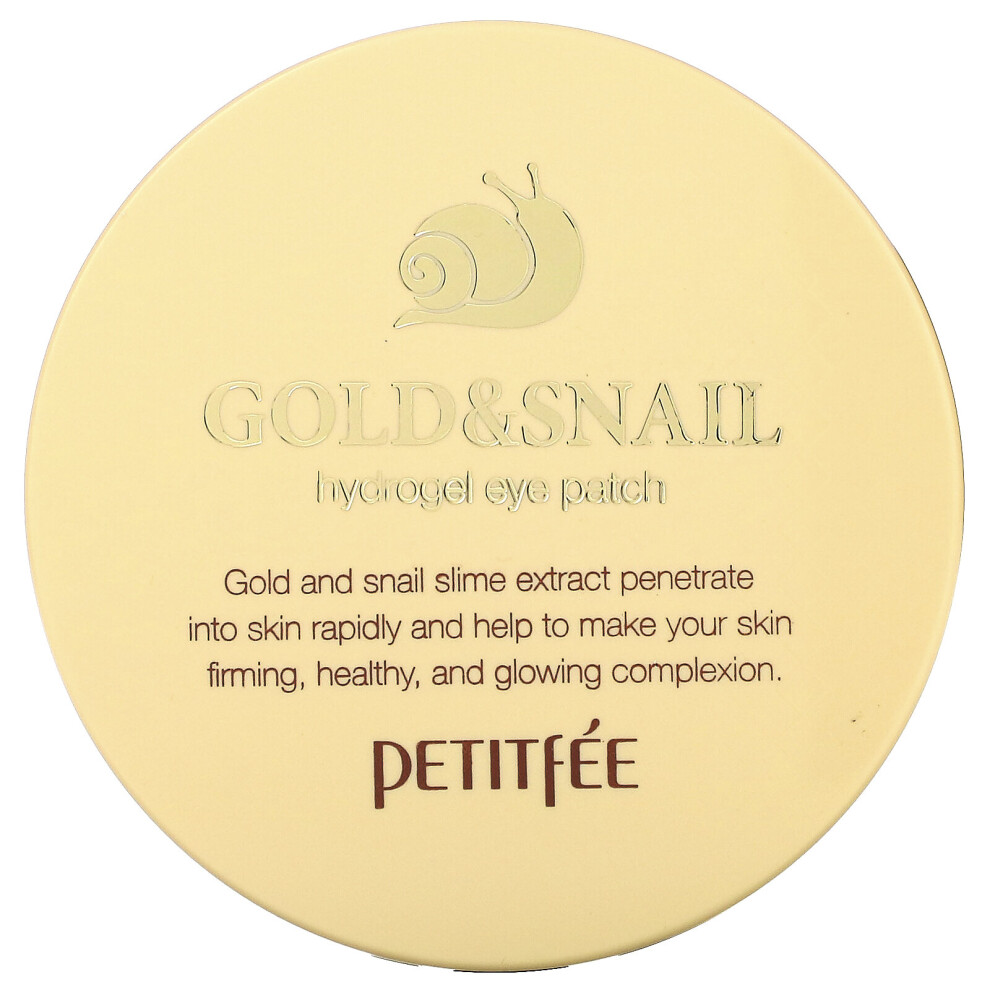 Petitfee Gold & Snail Hydrogel Eye Patch, 60 Pieces