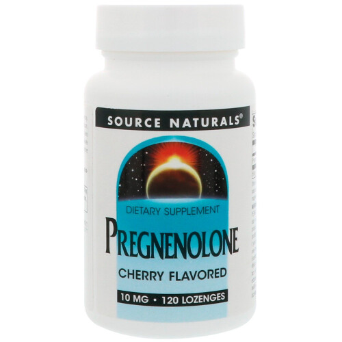 Source Naturals, Pregnenolone Cherry Flavored, 10 mg, 120 Lozenges