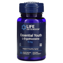 Life Extension, Essential Youth L-Ergothionein, 5 mg, 30 Vegetarische Kapseln
