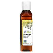 Aura Cacia, Reines Ätherisches Öl in Fraktioniertem Kokosnussöl, Weihrauch, 4 fl oz (118 ml)