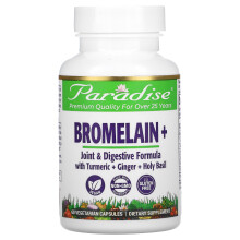Paradise Herbs, Bromélaïne+, 60 Gélules Végétariennes