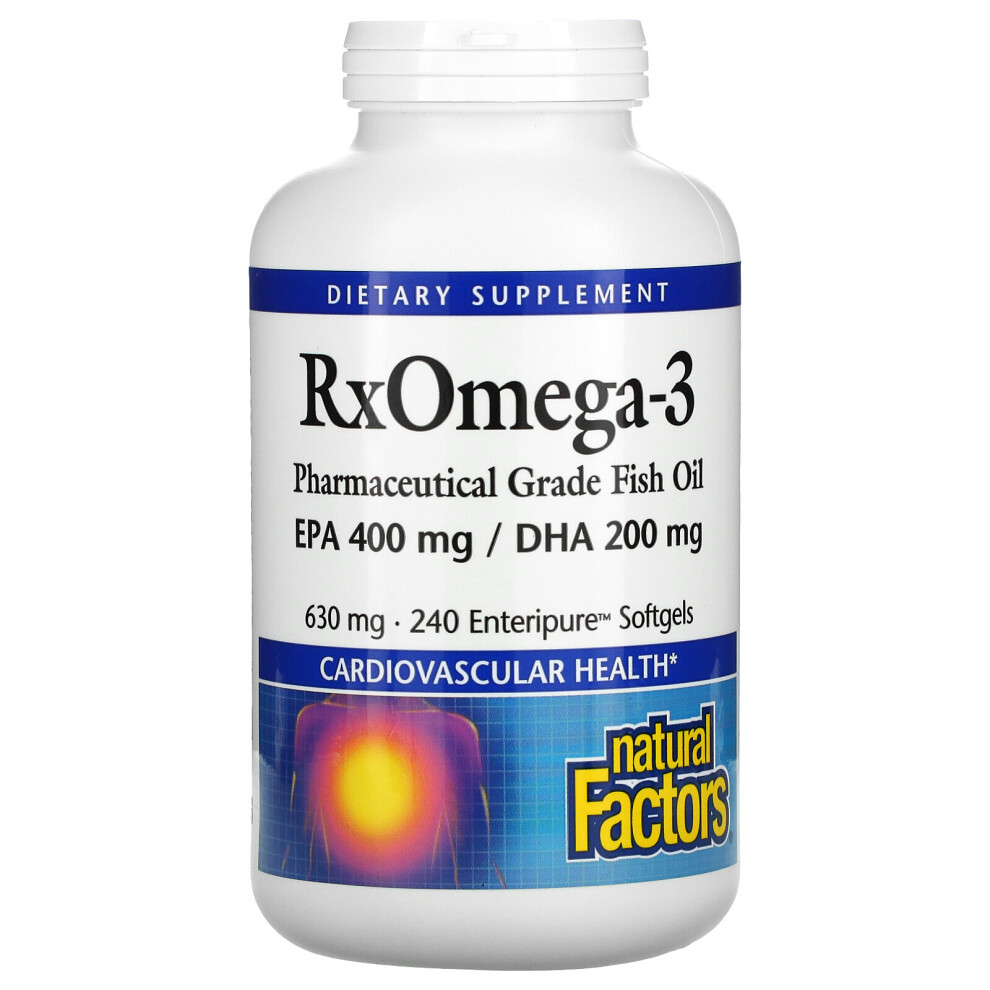 Natural Factors , Rx Omega-3 Factors, Epa 400 Mg/Dha 200 Mg, 240 Softgels