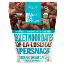 Made in Nature, Bio-Getrocknete Deglet-Noor-Datteln, Entsteint, Sonnengetrocknet, 20 Unzen (567 g)