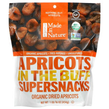 Made in Nature, Bio-Getrocknete Aprikosen, Baumgereift & Ungeschwefelt, 1 Pfund (454 g)