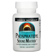 Source Naturals, Matrice de Phosphatidyl Sérine, 500 mg, 60 Gélules