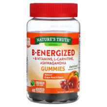 Nature's Truth, B-12 Energie-Gummis, Natürlich Pfirsich-Himbeere, 48 Vegane Gummis