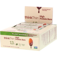 Think!, Hochprotein Riegel, Meersalz-Mandel-Schokolade, 10 Riegel, je 1,94 Unzen (55 g)
