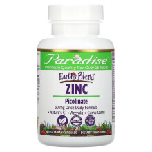 Paradise Herbs, Earth's Blend, Zink Picolinat, 30 mg, 90 Vegetarische Kapseln