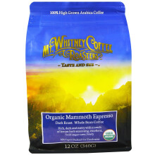 Mt. Whitney Coffee Roasters, Espresso Mammoth Biologique, Café en Grains, Torréfaction Foncée, 12 oz (340 g)