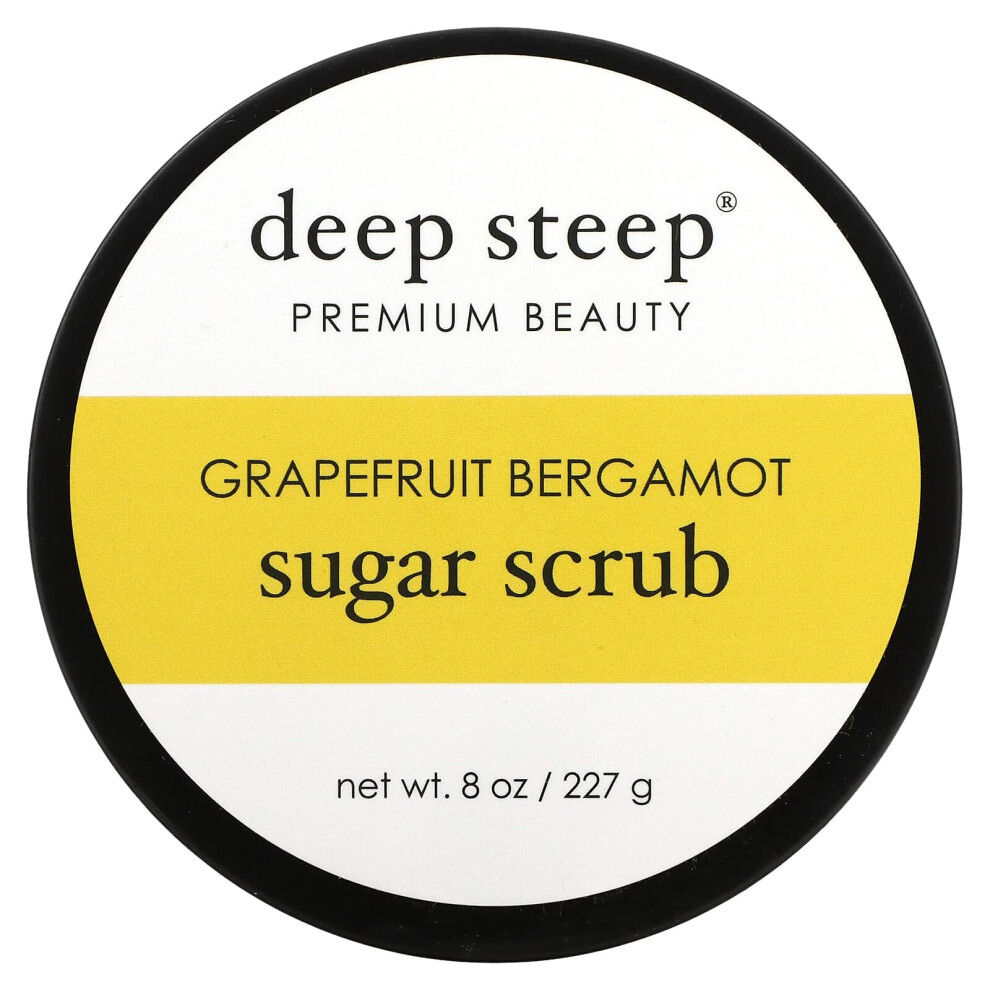 Deep Steep , Sugar Scrub, Grapefruit Bergamot, 8 Oz (227 G)