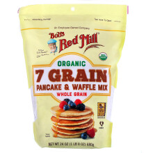 Bob's Red Mill, Bio-7-Korn Pfannkuchen- & Waffelmischung, Vollkorn, 24 oz (680 g)
