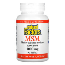 Natural Factors, MSM, 1,000 mg, 90 Tablets