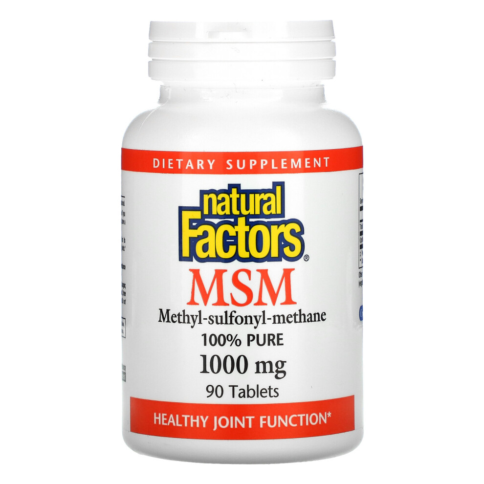 Natural Factors , Msm, 1,000 Mg, 90 Tablets