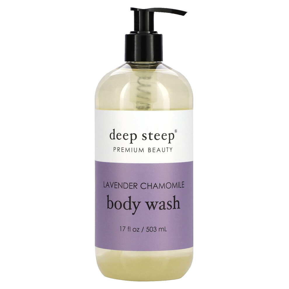 Deep Steep, Body Wash, Lavender Chamomile, 17 fl oz (503 ml)-image-OPC-P9S5H55-NEW