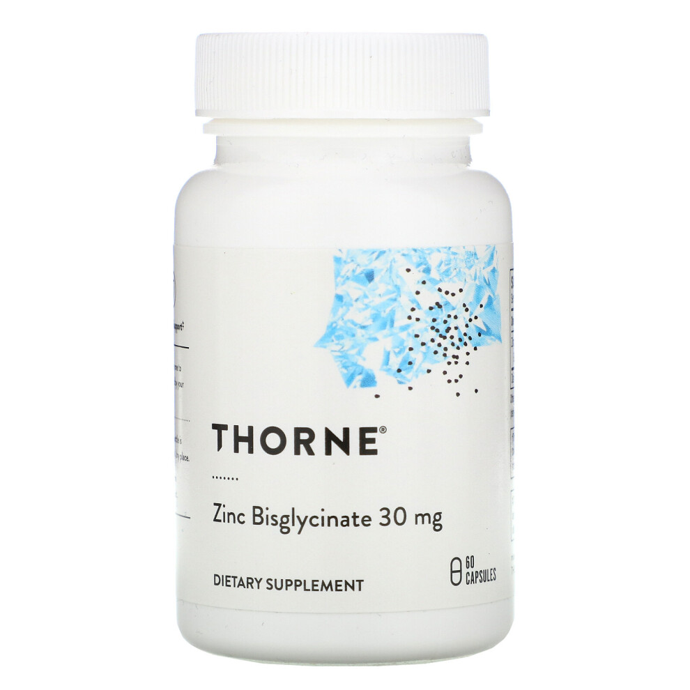 Thorne Research , Zinc Bisglycinate, 30 Mg, 60 Capsules