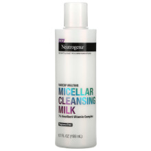 Neutrogena Makeup Melting Nourishing Micellar Milk with 7% Emollient-Vitamin Complex Soothing Fragrance-Free Eye Lip & Face Makeup Remover for