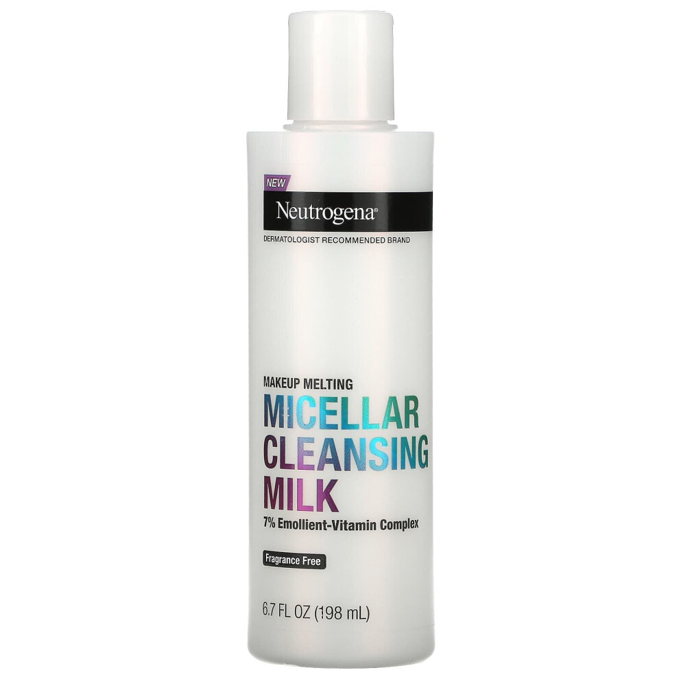 Neutrogena, Micellar Cleansing Milk, Fragrance Free, 6.7 fl oz (198 ml)