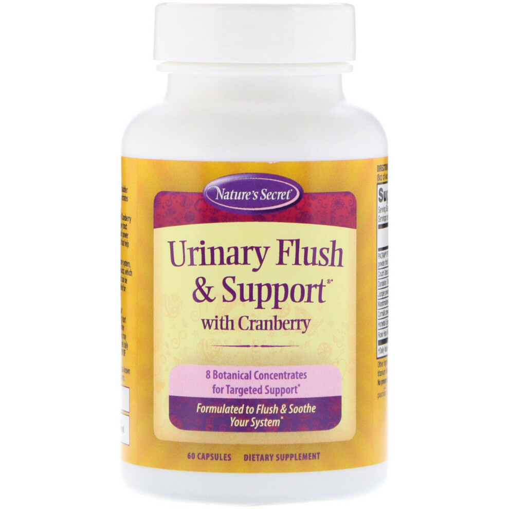 Nature's Secret, Urinary Flush & Support With Cranberry, 60 Capsules