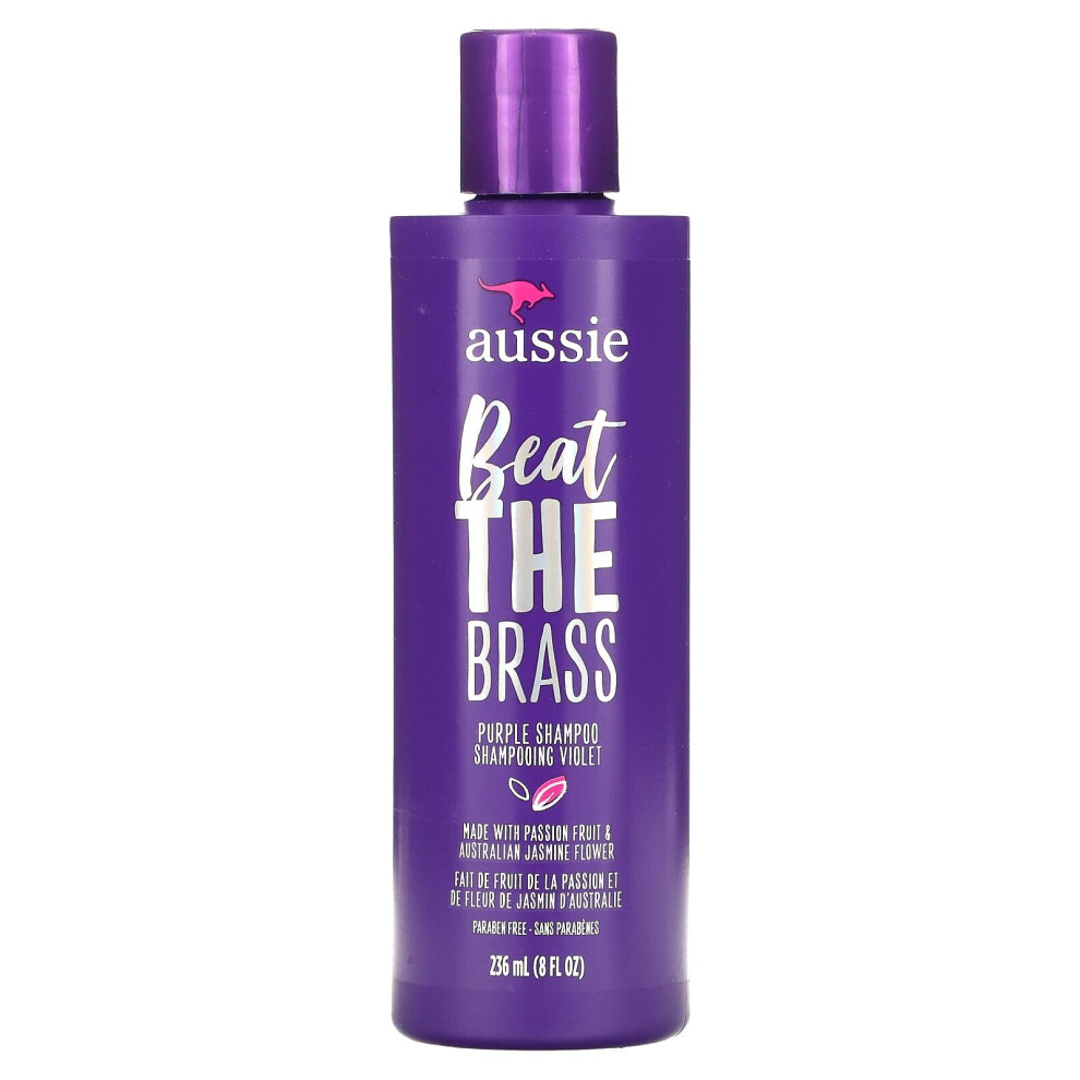 Aussie Purple Beat The Brass, Shampoo, 8 Fl Oz (236 Ml)