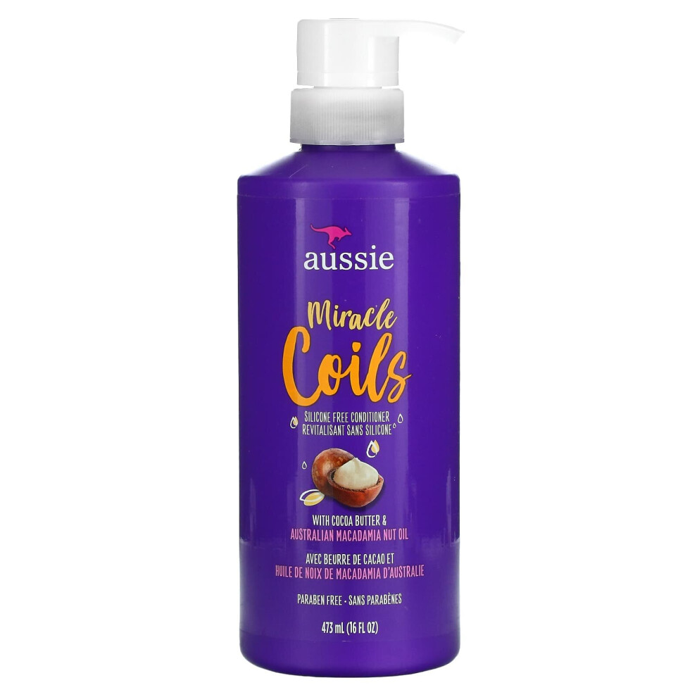 Aussie, Miracle Coils, Silicone Free Conditioner, 16 fl oz (473 ml)