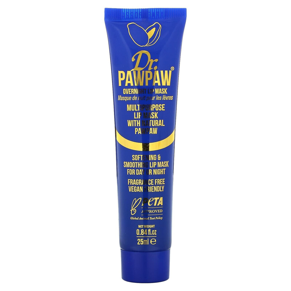 Dr. PAWPAW, Overnight Lip Mask, Multipurpose Lip Mask with Natural PawPaw, 0.84 fl oz (25 ml)