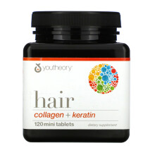 Youtheory, Hair, Kollagen + Keratin, 120 Mini-Tabletten