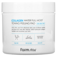 Farmstay, Collagen Water Full Moist Toning Peeling Pad, 70 Pads