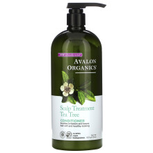 Avalon Organics Tea Tree Conditioner voor de Scalp, Versterkt de Scalp en Maakt Haar Zacht, 32 Fluid Ounces