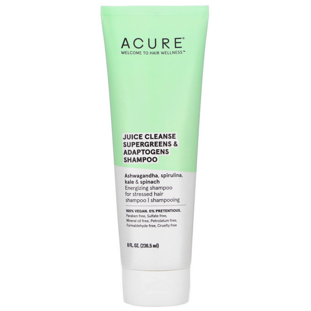 Acure , Juice Cleanse Supergreens & Adaptogens Shampoo, 8 Fl Oz (236.5 Ml)