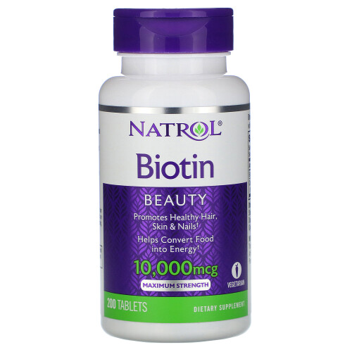 Natrol Natrol, Biotin, Maximum Strength, 10,000 mcg, 200 Tablets