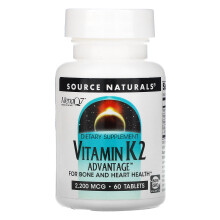 Source Naturals, Vitamin K2, 2.200 mcg, 60 Tabletten