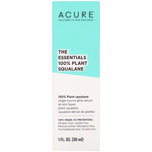 Acure, The Essentials 100% Plant Squalane, 1 fl oz (30 ml) 1