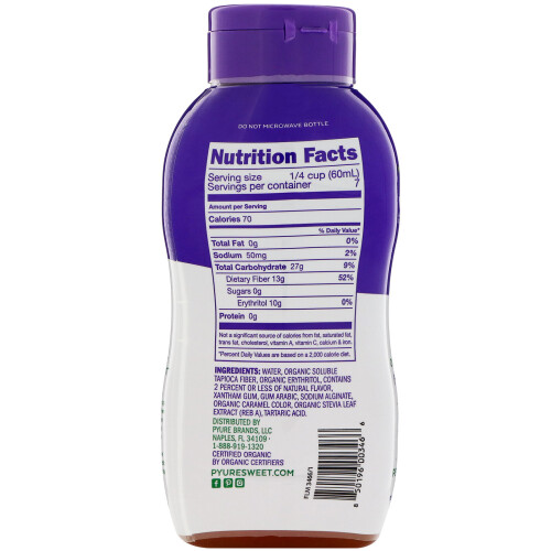 Pyure, Organic Sugar-Free Maple Flavored Syrup, 14 fl oz (415 ml) 1