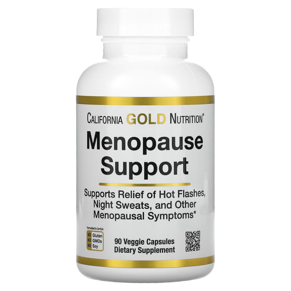 California Gold Nutrition Gold California Nutrition, Menopause Support, 90 Veggie Capsules