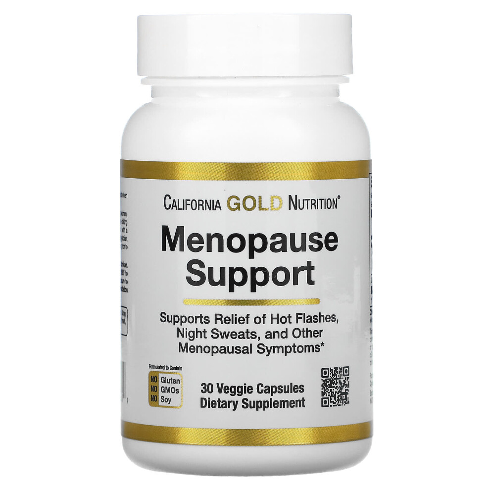 California Gold Nutrition Gold California Nutrition, Menopause Support, 30 Veggie Capsules