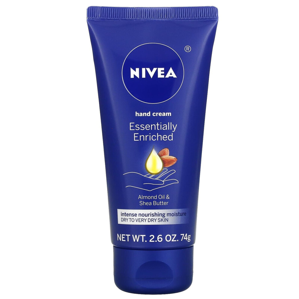 Nivea, Essentially Enriched Hand Cream, Almond Oil & Shea Butter, 2.6 oz (74 g)-image-OPC-P9S5HKR-NEW
