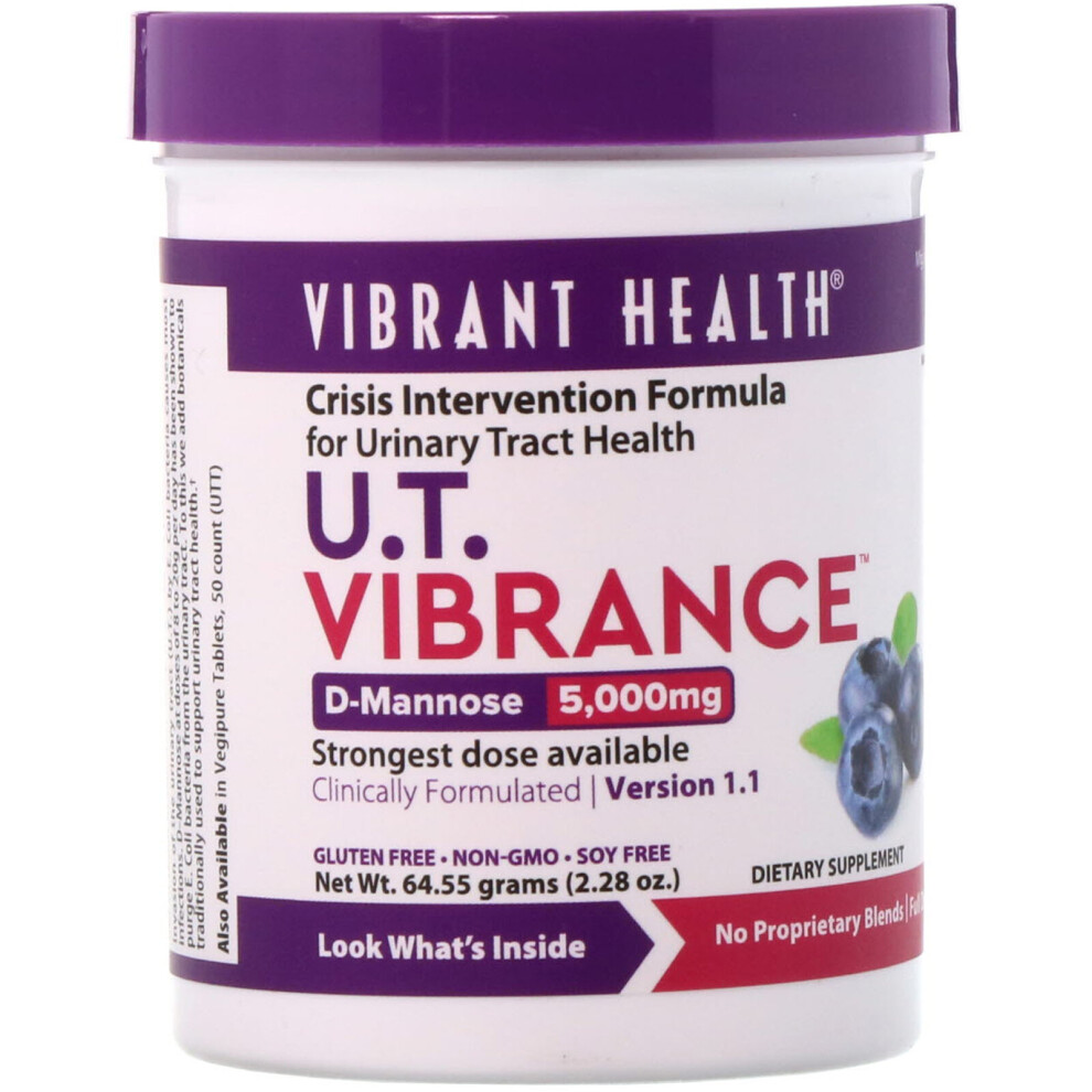 Vibrant Health , U.t. Vibrance, D-Mannose 5,000 Mg, Version 1.1, 2.28 Oz (64.55 G)