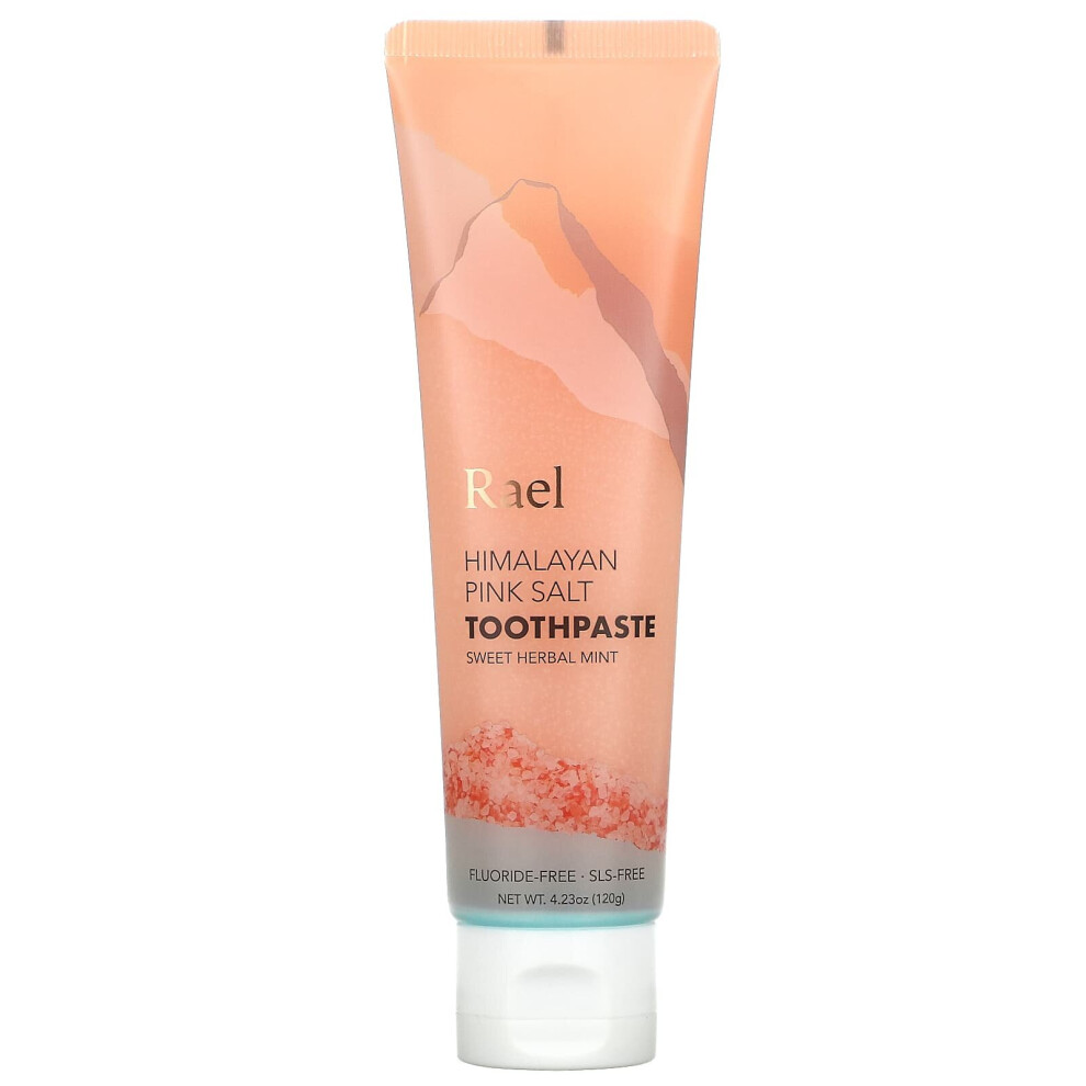 Rael, Inc. Pink Rael, Himalayan Salt Toothpaste, Sweet Herbal Mint, 4.23 Oz (120 G)