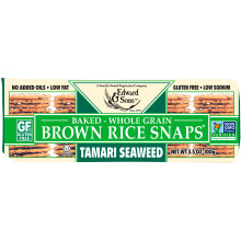 Edward & Sons, Gebackene Vollkorn-Braunreis-Snaps, Tamari-Seetang, 3,5 oz (100 g)