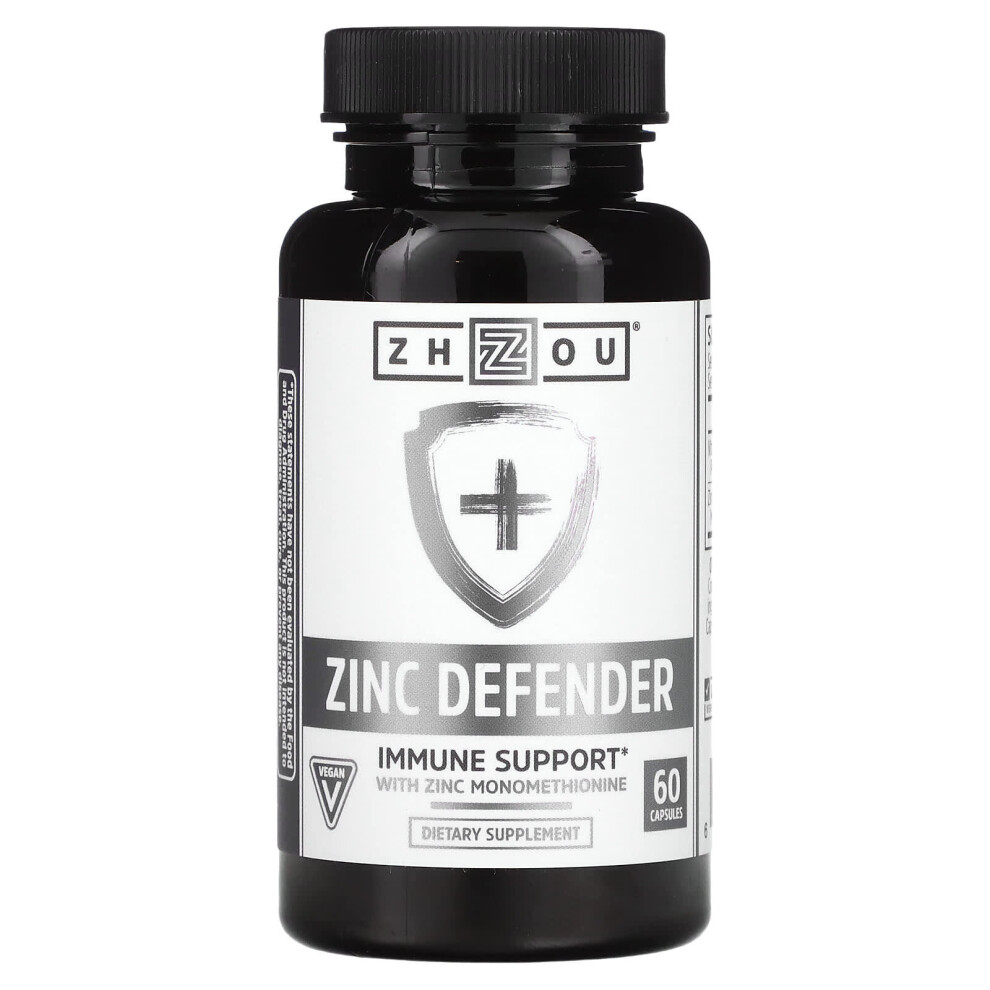 Zhou Nutrition , Zinc Defender, 60 Capsules