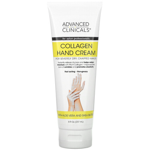 Advanced Clinicals, Crème Mains au Collagène, 8 fl oz (237 ml)