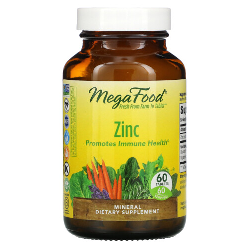 MegaFood, Zink, 22,5 mg, 60 Tabletten