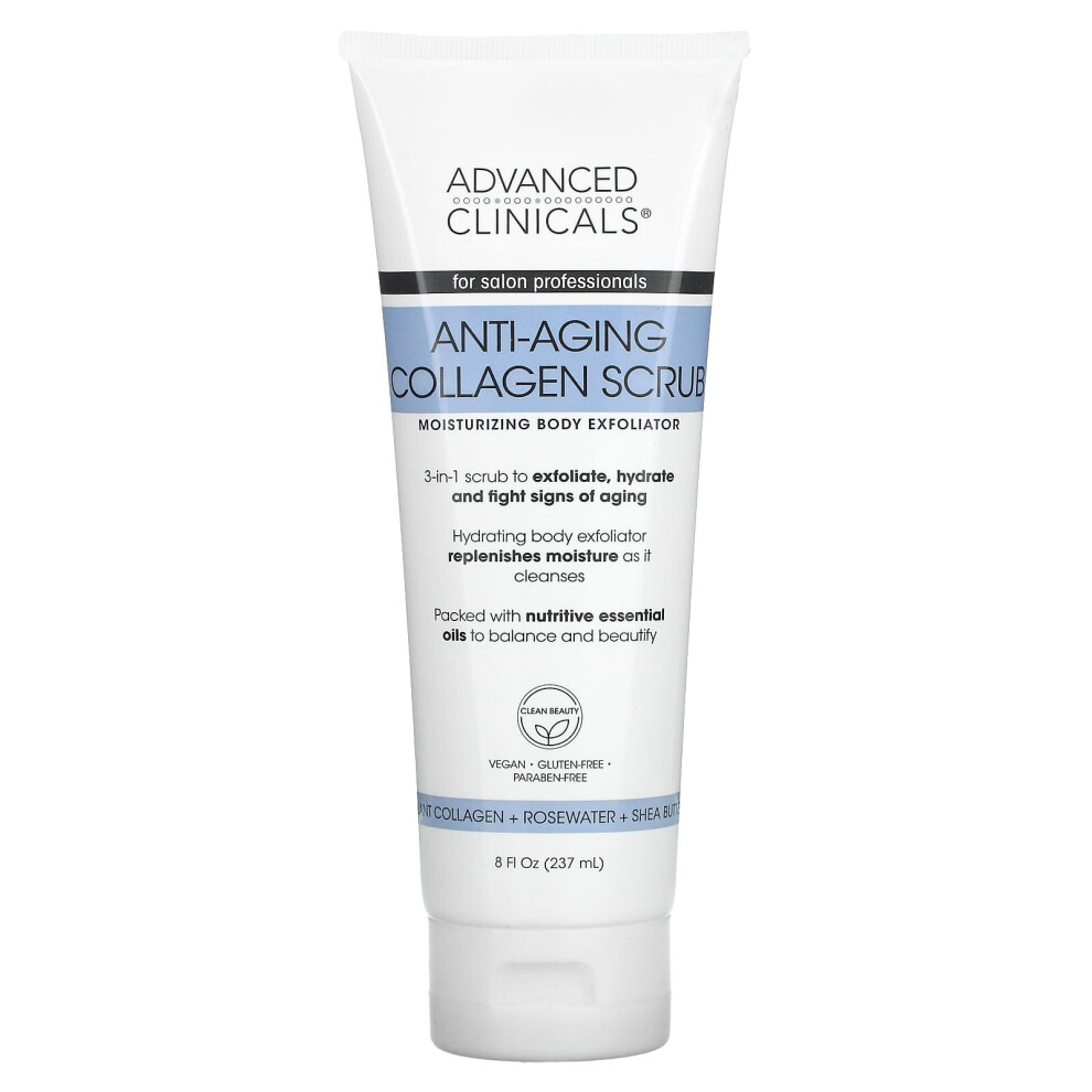 Advanced Clinicals , Anti-Aging Collagen Scrub, 8 Fl Oz (237 Ml)
