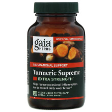 Gaia Herbs, Turmeric Supreme, Extra Stärke, 120 Vegane Flüssig-Phyto-Kapseln