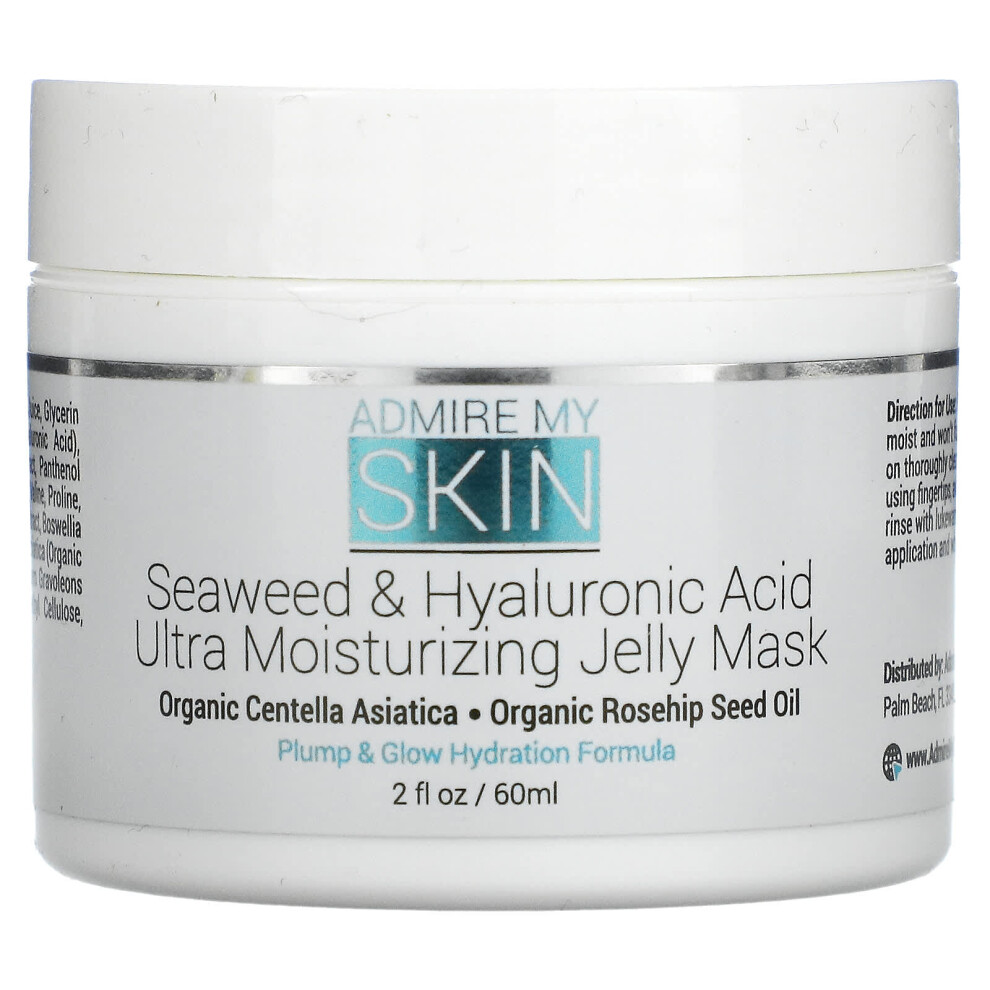 Admire My Skin , Seaweed & Hyaluronic Acid Ultra Moisturizing Jelly Beauty Mask, 2 Fl Oz (60 Ml)