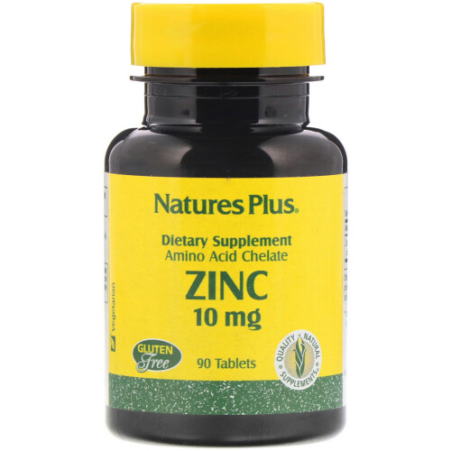 NaturesPlus, Zink, 10 mg, 90 Tabletten